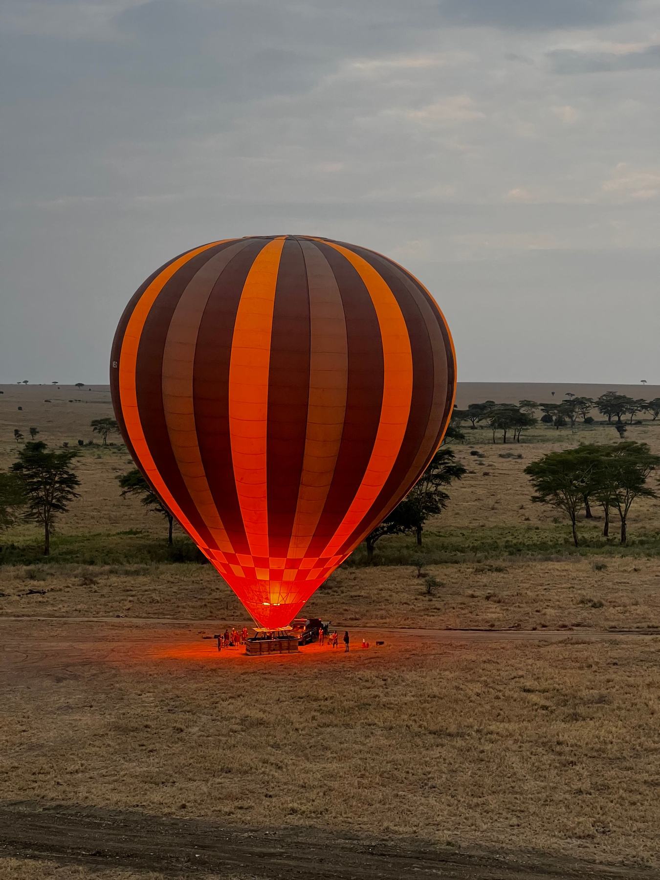 Hot air balloon safari over the Mara